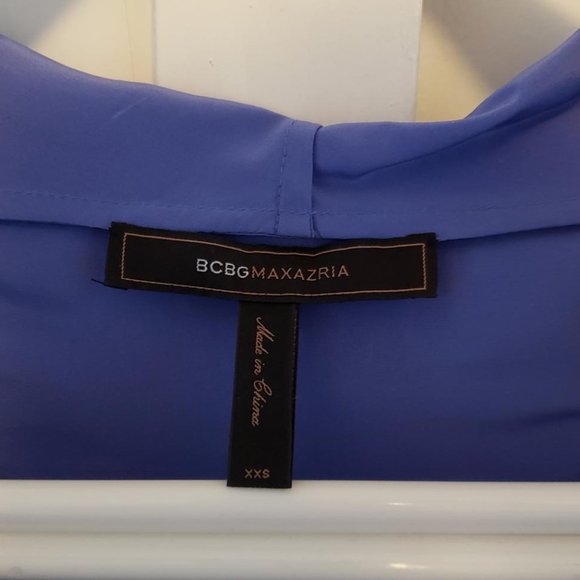 NWOT BCBGMaxAzria Hydrangea Blue 100% Silk Dress - Picture 3 of 9